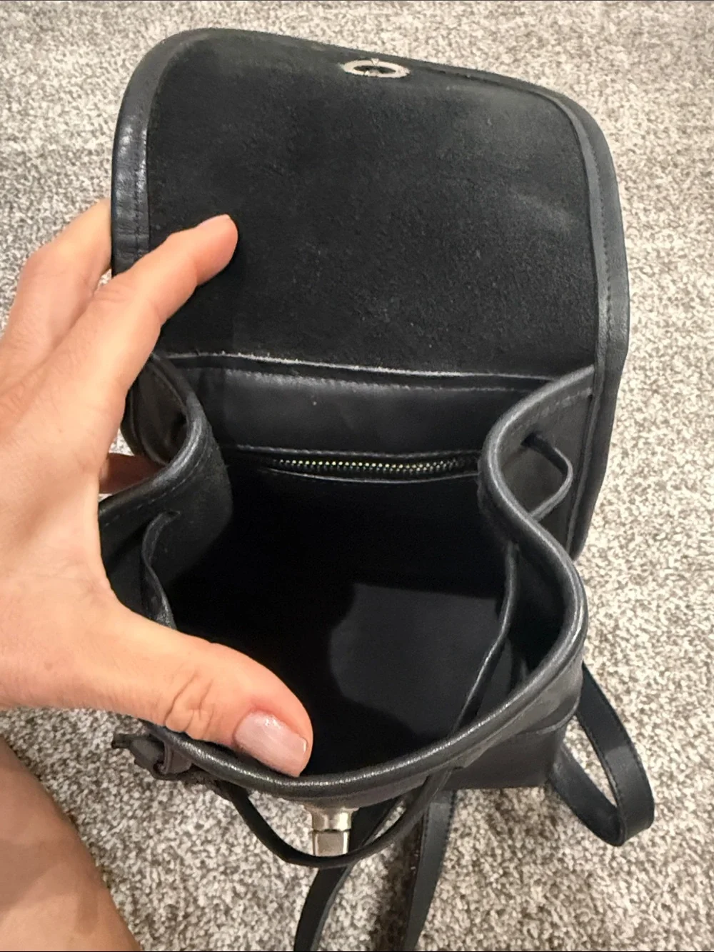 Coach Classic Black Leather Convertible Backpack